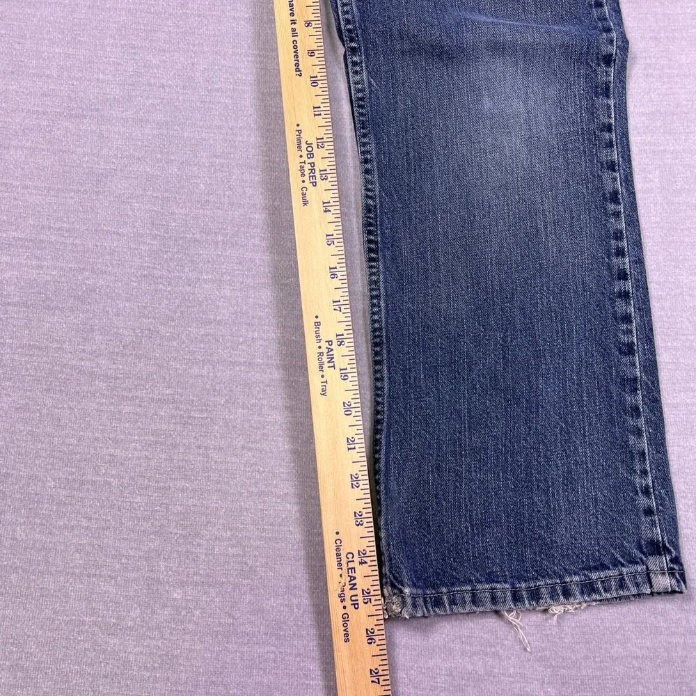 Wrangler Regular Fit Mid Rise Straight Leg Jeans Kids 12 Blue Cotton 6BABWFD